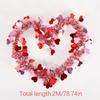 Valentine's Day Tinsel Garland Heart Pink Red Tinsel Garland for Valentines Day Proposal Wedding Anniversaries Party Suppl