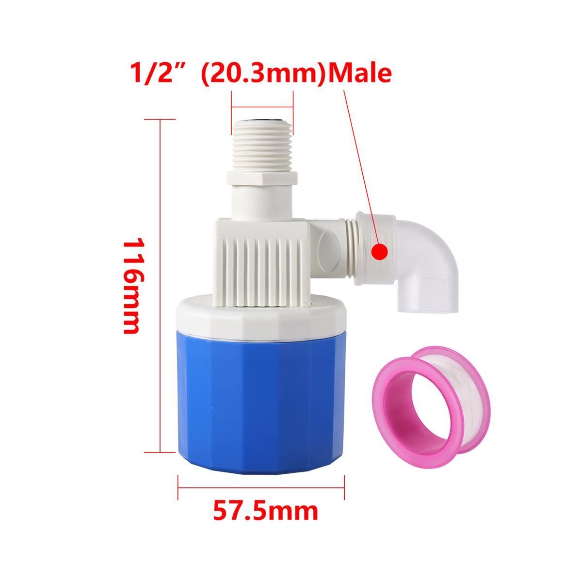 

Water Level Controller 1/2 3/4 Male Thread Float Valve Water Tower Tank Water Full Stop Switch Automatic Water Supply 1Pc