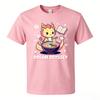 Cute Baby Dragon Eating Raunisex Sakura Flower Graphic T Shirt Unisex Cotton Short Sleeve Anime Kawaii Oversized Streetwear Tee Tops