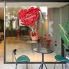 Romantic LOVE Valentine's Day Sweetheart Heart Balloon Stickers Window Stickers Convenience Store Glass Decoration Stickers