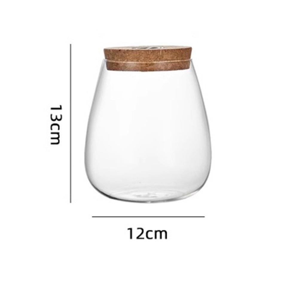 Glass Material Glass Planter Thick Wooden Base Vase Rack Modern Tabletop Design Flower Arrangement Vase Home Decoration