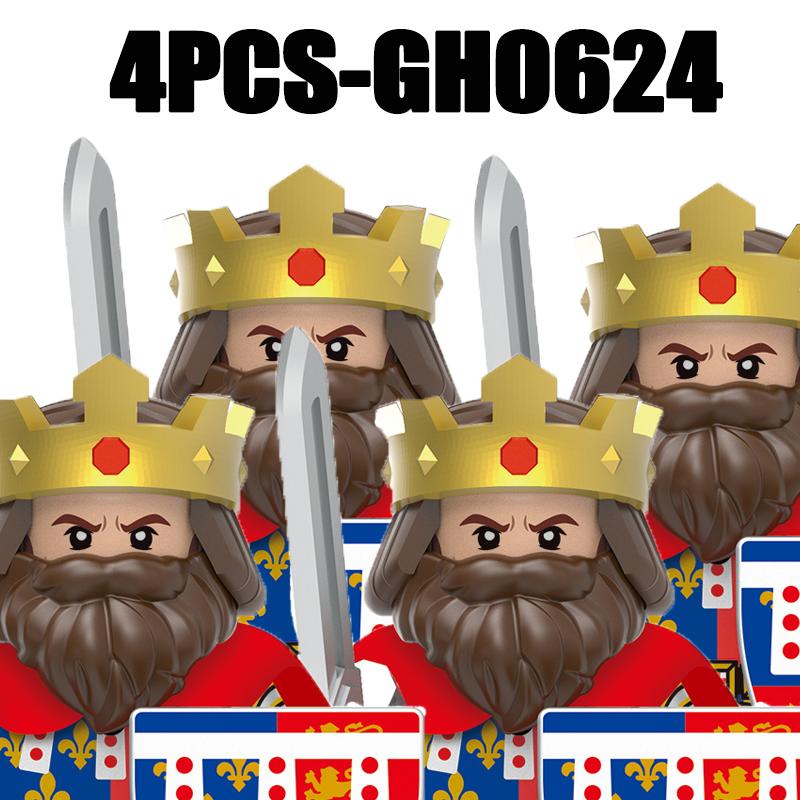 Medieval Military Europe King Soldier Figures Building Blocks Castle Lion Knight Sword Infantry Weapon Warrior Bricks Toys Gifts