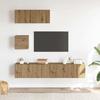 VidaXL Ensemble de meuble TV mural 4 pcs chêne artisanal, meuble TV, meuble multimédia, console TV, meuble hifi, centre de 3329156
