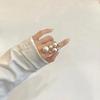1PC New hot Exaggeration Double Layer Large Pearl Rings for Women Fashion Accessories Party Charm Ring Wedding Jewelry