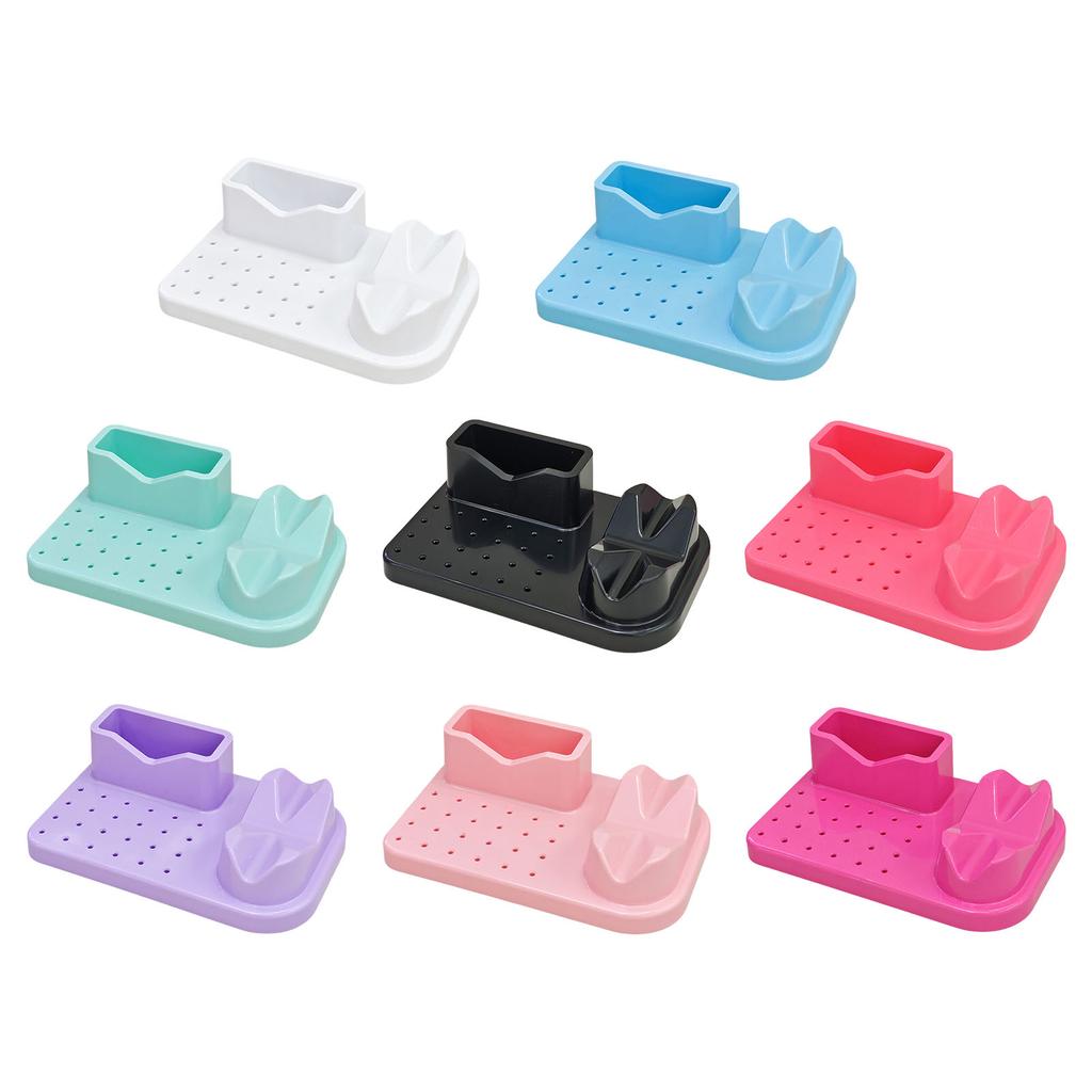 24 Holes Nail Drill Machine & Bits Storage Box Nail Drill Grinding Bit Organizer Nail Drill Tool Displayer Holder Case