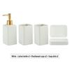 Set Ceramic Alb Mat Embosat pentru Baie OLOEY