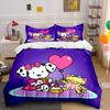 Cute Dog and Cat Party Scene Bedding Duvet Cover Set Duvet Cover Pillowcases (1*Duvet Cover 2*Pillowcases, Without Duvet Insert)