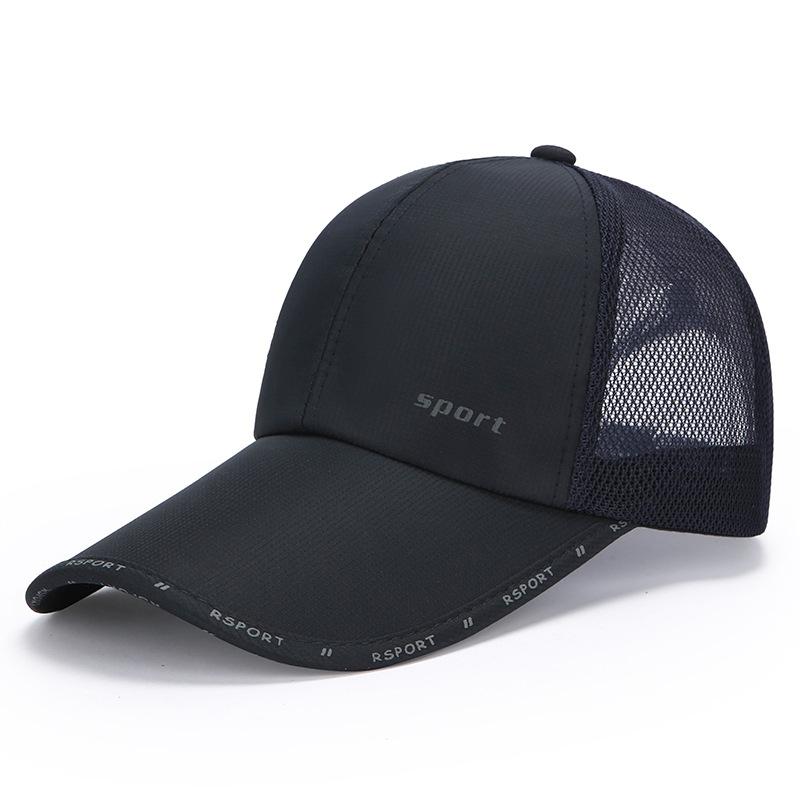 Весна Лето Открытый Тонкая бейсболка Мужская солнцезащитная кепка Солнцезащитная дышащая быстросохнущая кепка темно-синий