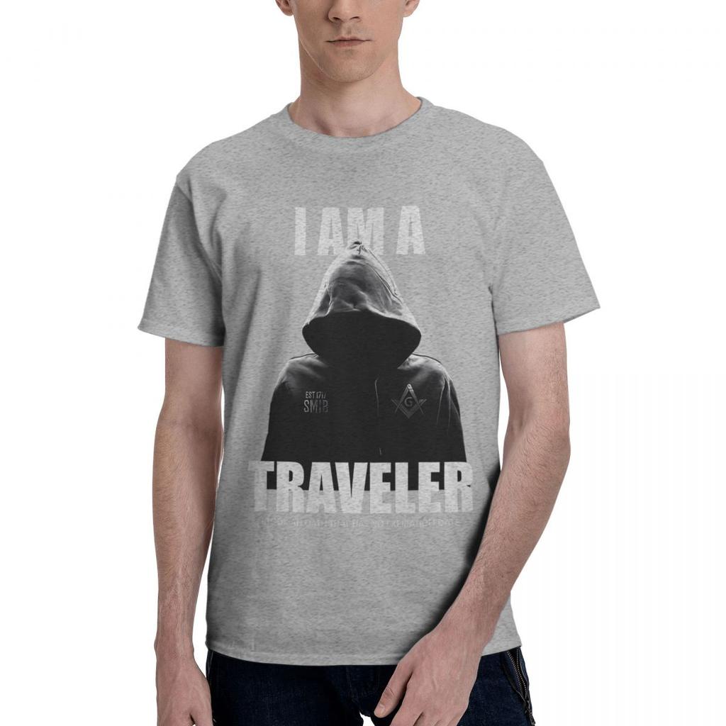 I Am A Traveler SMIB Freemason 100 Cotton Casual Breathable Confortable Kawaii Funny TShirt For Men Funny Gift
