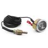 2" 52MM Mechanical 12V Water Temp Gauge Manually Alarm 50-120℃/130-250℉ Water Temperature Meter Yellow Light NPT 1/2 Sensor