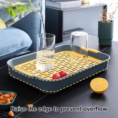 Vassoio di Drenaggio Multiuso Scolapiatti in Plastica a Doppio Strato Vassoio per Rifiuti Lavabile per Cucina Soggiorno Uso Animali Domestici Lettiera per Gatti