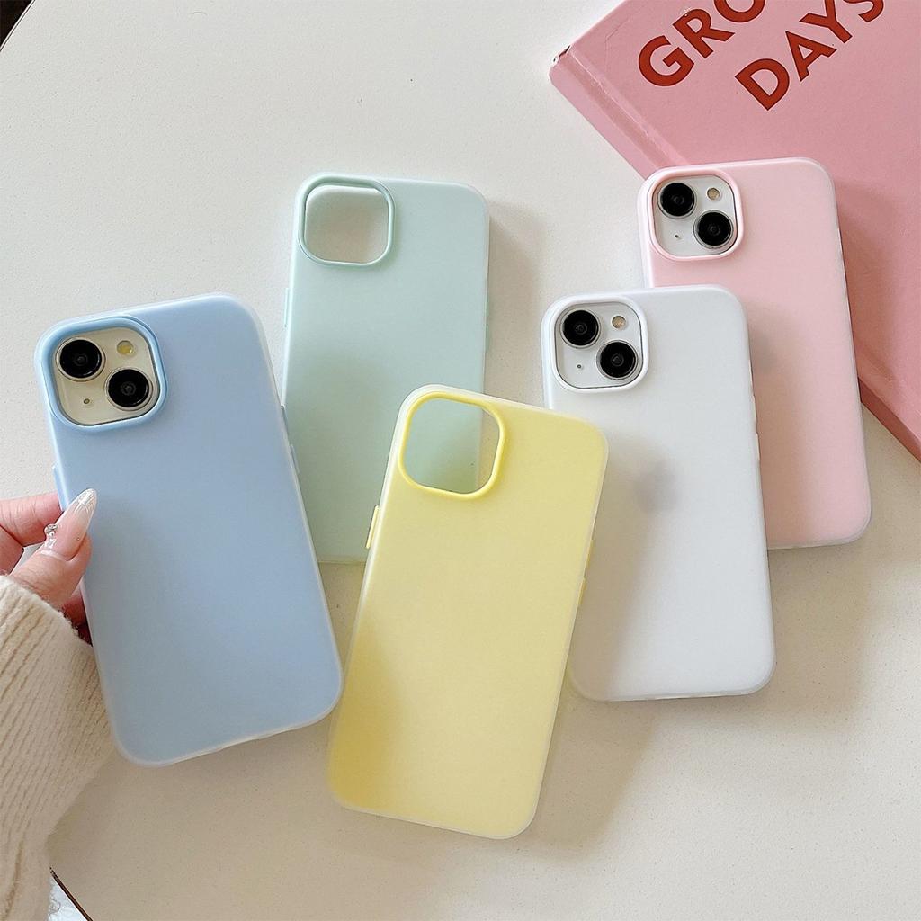 Jelly 2-in-1 Mobile Phone Case for Apple 15pro Mobile Phone Protective Cover All-inclusive Protective Case 2-in-1 Solid Color Simple
