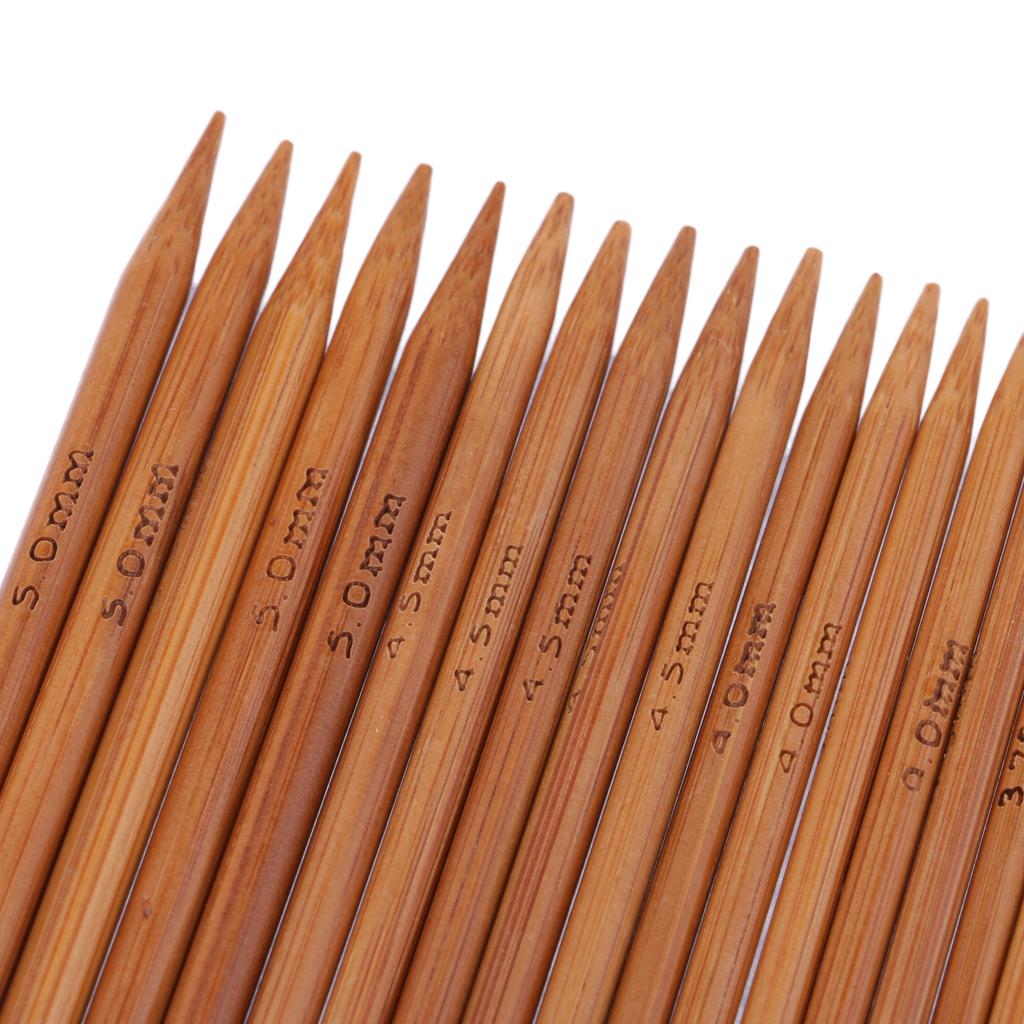 Multi-size Bamboo Knitting Set Double Pointed Knit Tools for Circular Crochet DIY Needlework Crafting Home Textiles