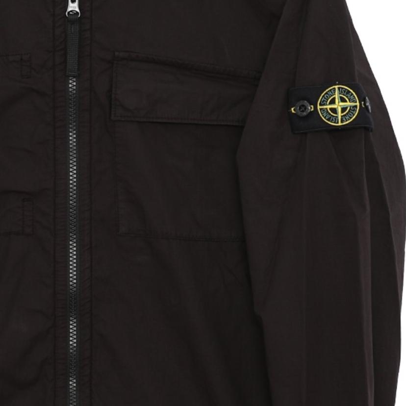 Stone Island Jacket Kids Solid Color Lapel Zipper Fit Pocket Long Sleeve Kids jackets Black 761610402-V0029