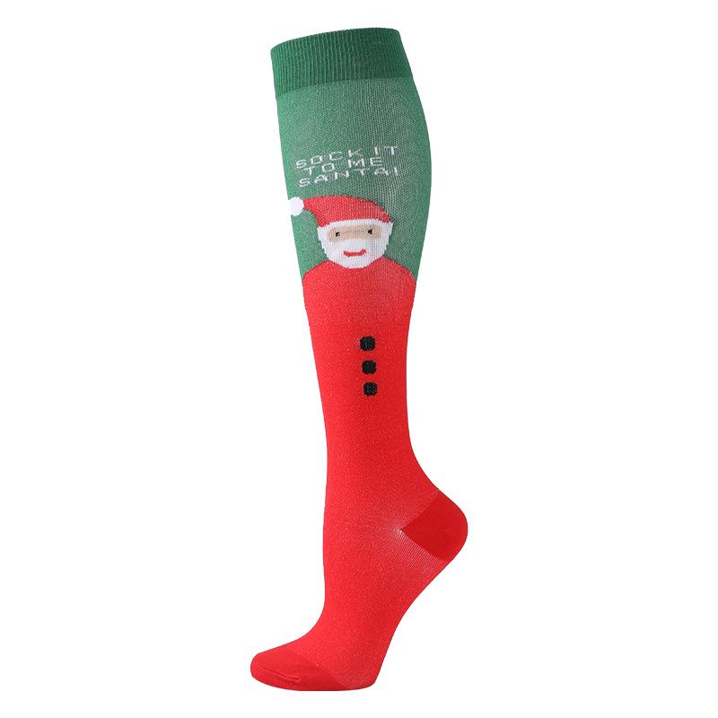 Unisex Knee-High Compression Socks for Christmas & Halloween