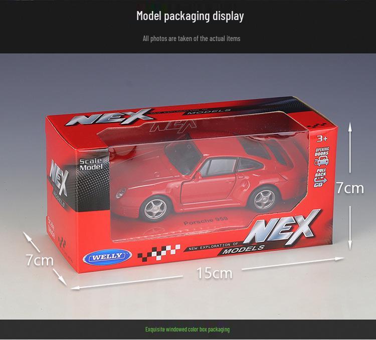 WELLY Porsche 959 1:36 Scale Alloy Pull-Back Car Model
