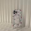 Korean-style floral rabbit design applicable iphone13Apple14Phone case11Cute girl15pro max Bracket16Transparent