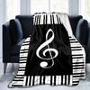 1PC Piano Keys Music Printed Blanket, All Season Lightweight Home Office Outdoor Nap Multifunctional Blanket A18