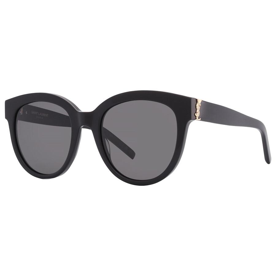 Saint Laurent Grey Round Ladies Sunglasses Sl M29 003 52
