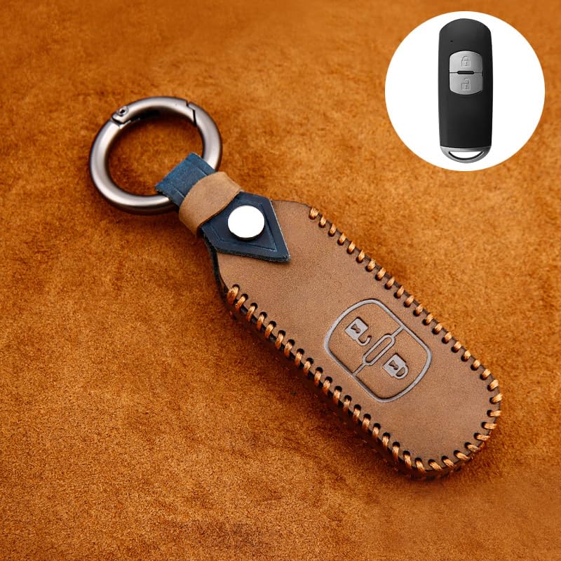 [TECART] Mazda Dedicated Key Ring Key Case, Key Bag, Key Cover, Key Chain, Remote