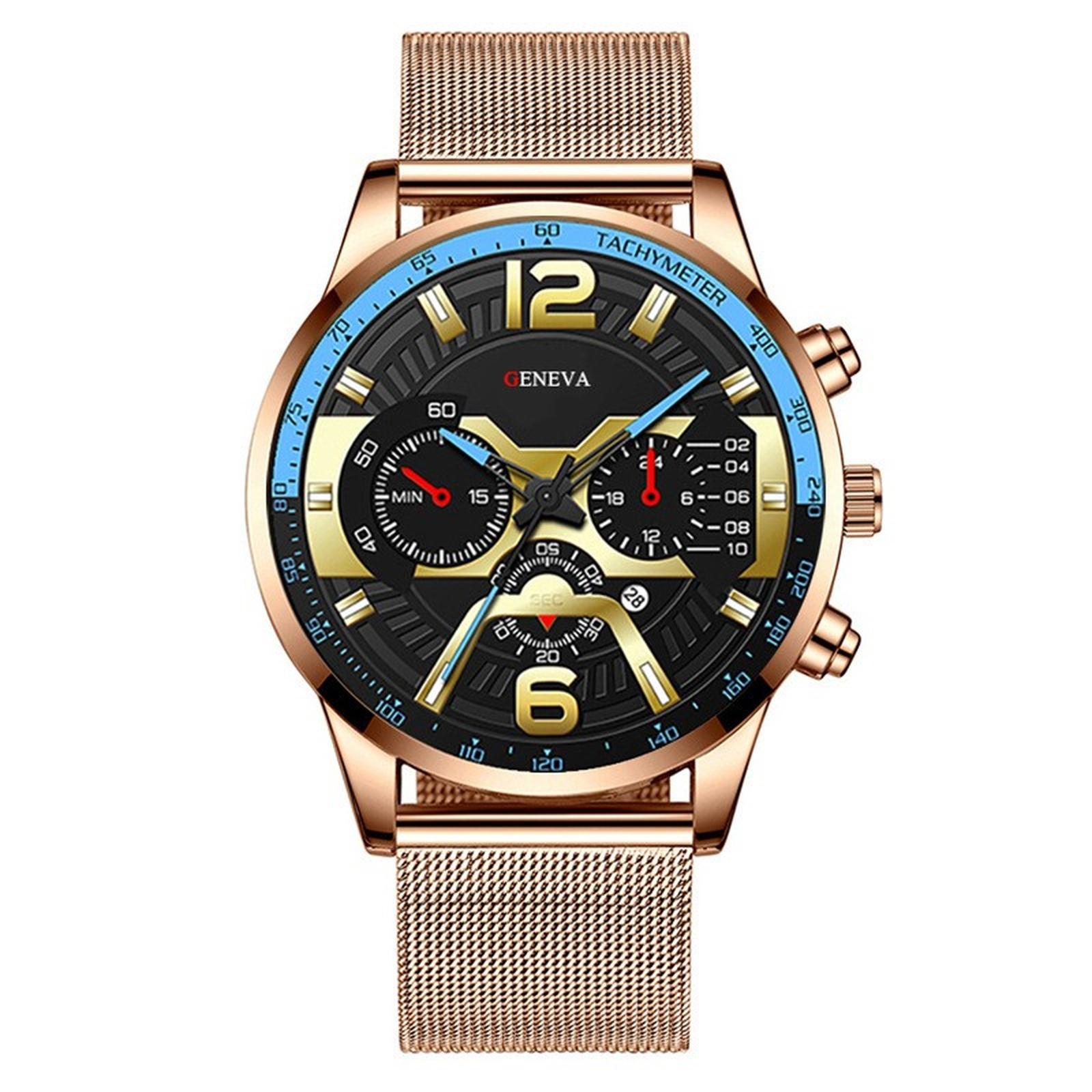 

Чоловічі шкіряні ділові модні годинники з ремінцем для подарунків One Size