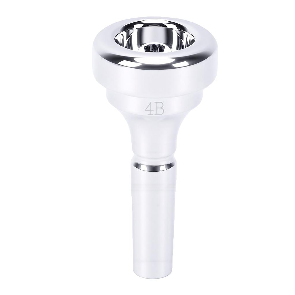 Cornet Mouthpiece Silver Plated Brass Instrument Accessory for Beginner Blowing Adult Practice