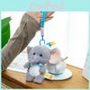 Cute Standing Elephant Plush Keychain With Soft Short Pile For Bag Decorations