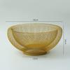 Abay Nordic Modern Double-Layer Iron Mesh Fruit & Snack Basket