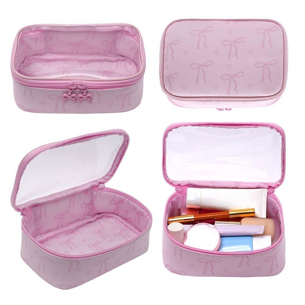 Clutch Pouch Clear PVC Handbag PU Leather Swimming Small Bag Transparent Makeup Bag Daily
