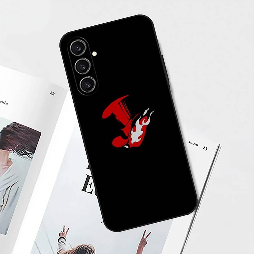 Game P-Persona 5 Phone Case For Samsung S25,S24,S21,S22,S23,S30,Ultra,S20,Plus,Fe,Lite,Note,10 Black Soft Shell