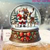Christmas Santa Claus Snow Scene 2D Acrylic Ornament for Home Décor
