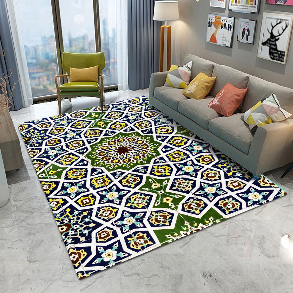 Europa Böhmen Persischer Stil Teppich Wohnzimmer Sofa Schlafzimmer Arbeitszimmer Küche Eingangstürmatte Rutschfest Leichter Luxus Heimdekor Teppich