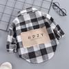 Chemise à carreaux à manches longues boutonnée pour enfants, garçons et filles, printemps, automne