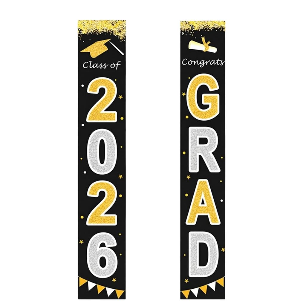 Graduation Class Decoration Door Flag Hanging Flag Graduation Party Decoration Supplies