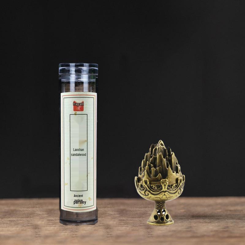 Retro Mini Hollow-Out Boshan Incense Burner - Creative Cloud Design for Office or Home Decor
