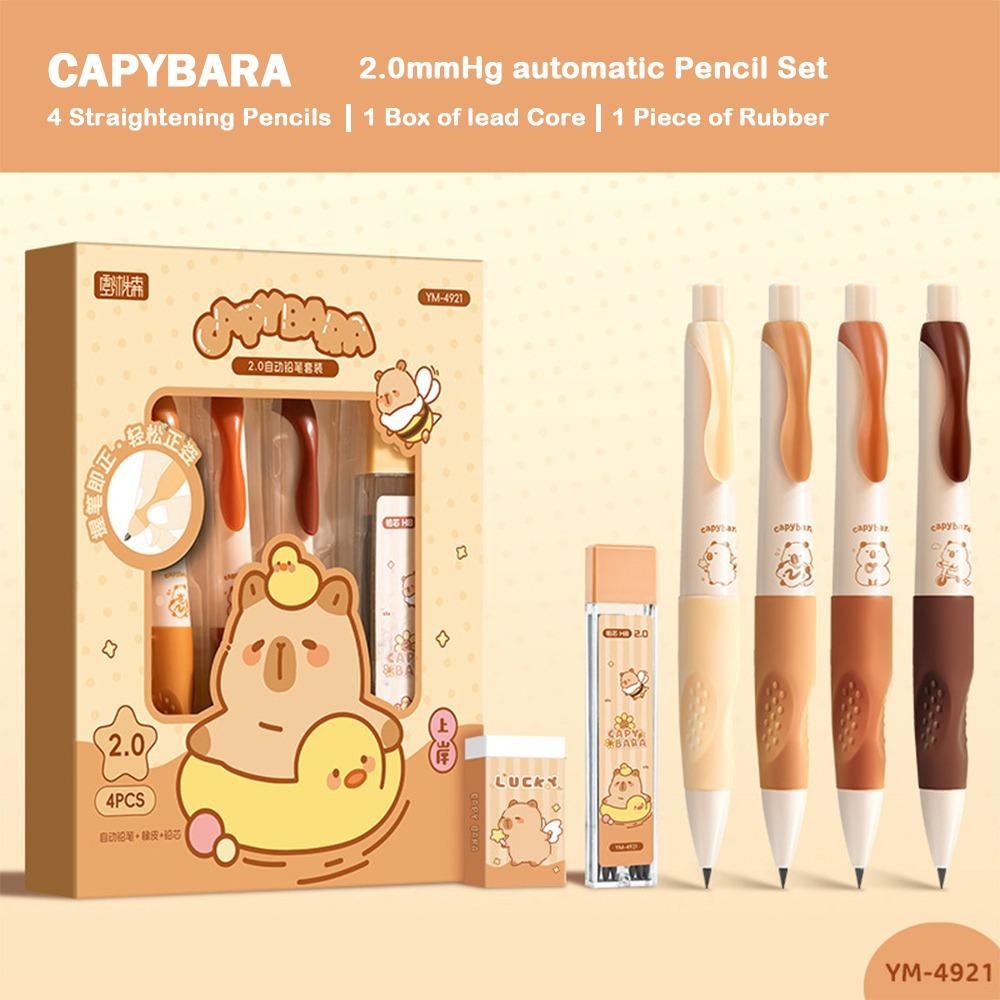 Correct Holding Pen Posture Mechanical Pencil Eraser Set 2.0mm HB Lead Students Drawing Sketching Propelling Pencil