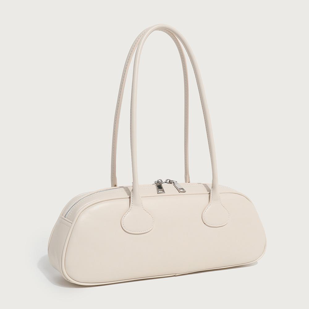 2024 Summer New Niche High-End Single-Shoulder Underarm Bag, Fashionable Large-Capacity Baguette Bag, Bowling Single-Shoulder Bag