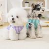 Plaid Dog T-Shirt Stylish Summer Pet Shirt with Leash Ring Washable Breathable Dog Tee Shirt for Small Dogs Puppies