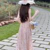 Beautiful temperament French floral suspender dress 2026 new model this year popular vacation beautiful long skirt women's summer