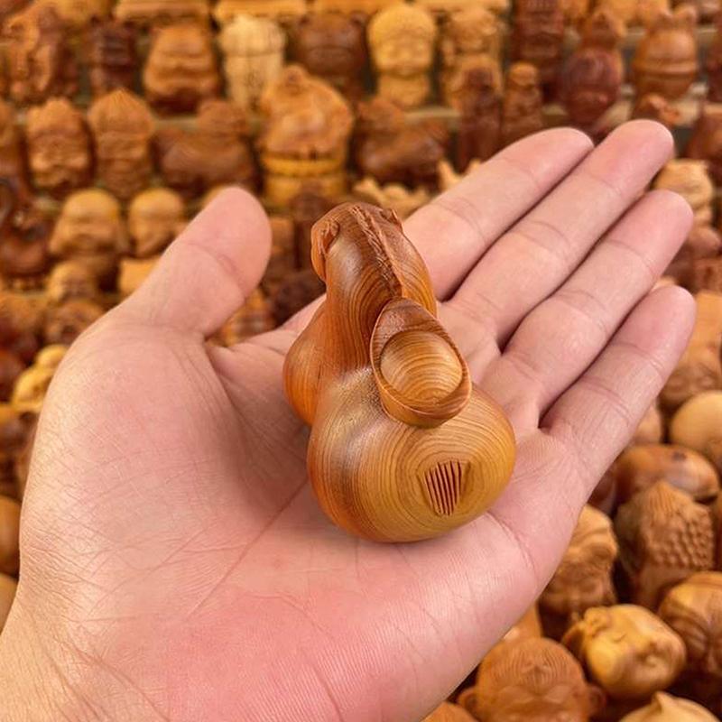 Handcrafted Wooden Tang Horse Ornament Carved Design Chinese Zodiac Horse Statue Home Office Car Desk Decor 2026 New Year