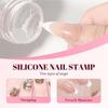 French Tip Nail Stamp Clear Silicone Nail Stamping Art Stamper Kit Manicure Art Printing Decoration Accessories for Travel Salon