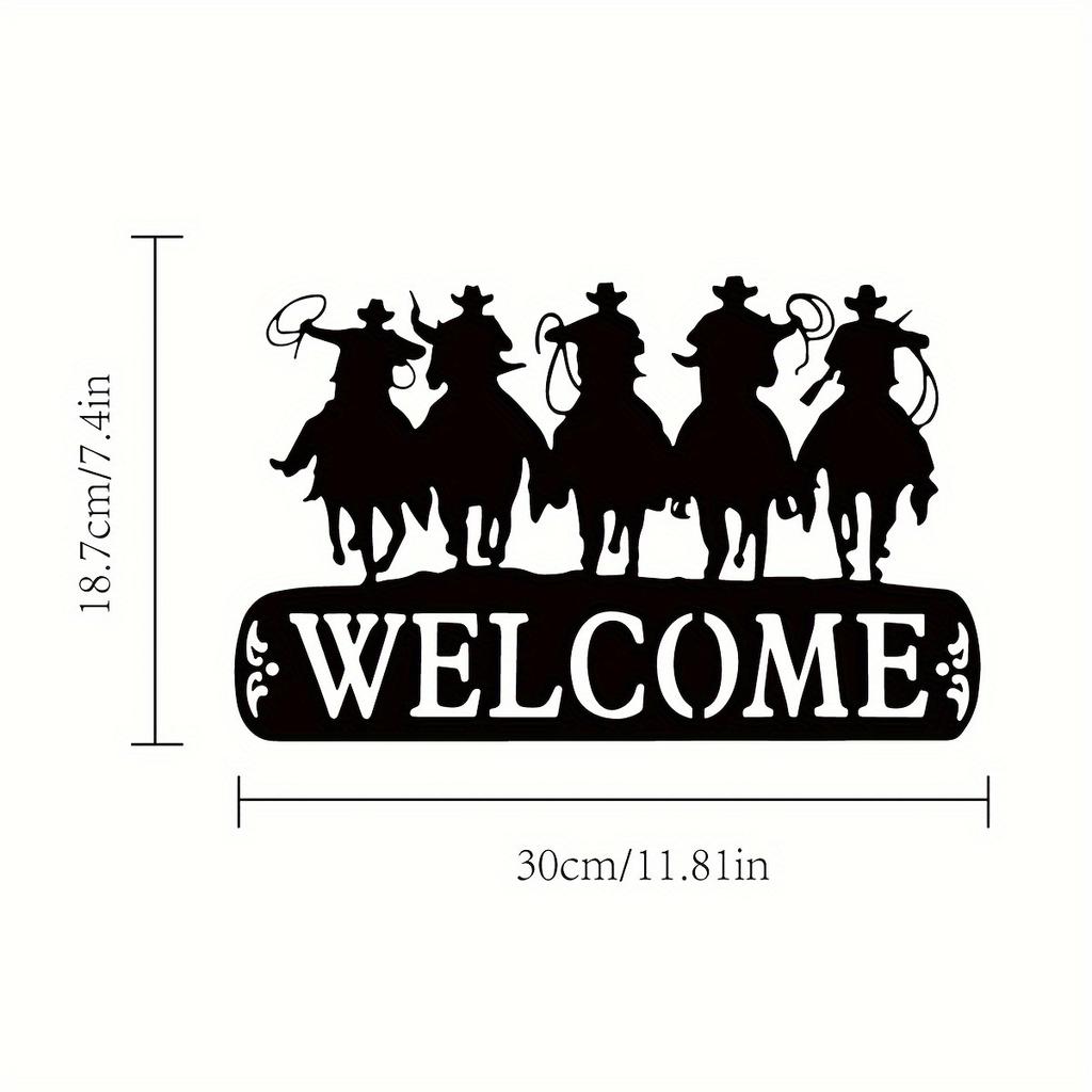 1pc Western Cowboy Horse Metal Wall Sign, Horseshoe Art for Horse Lover, Unique Gift Idea Halloween Christmas New Year