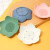 Lotus Silicone Drain Soap Dish 4-Pack