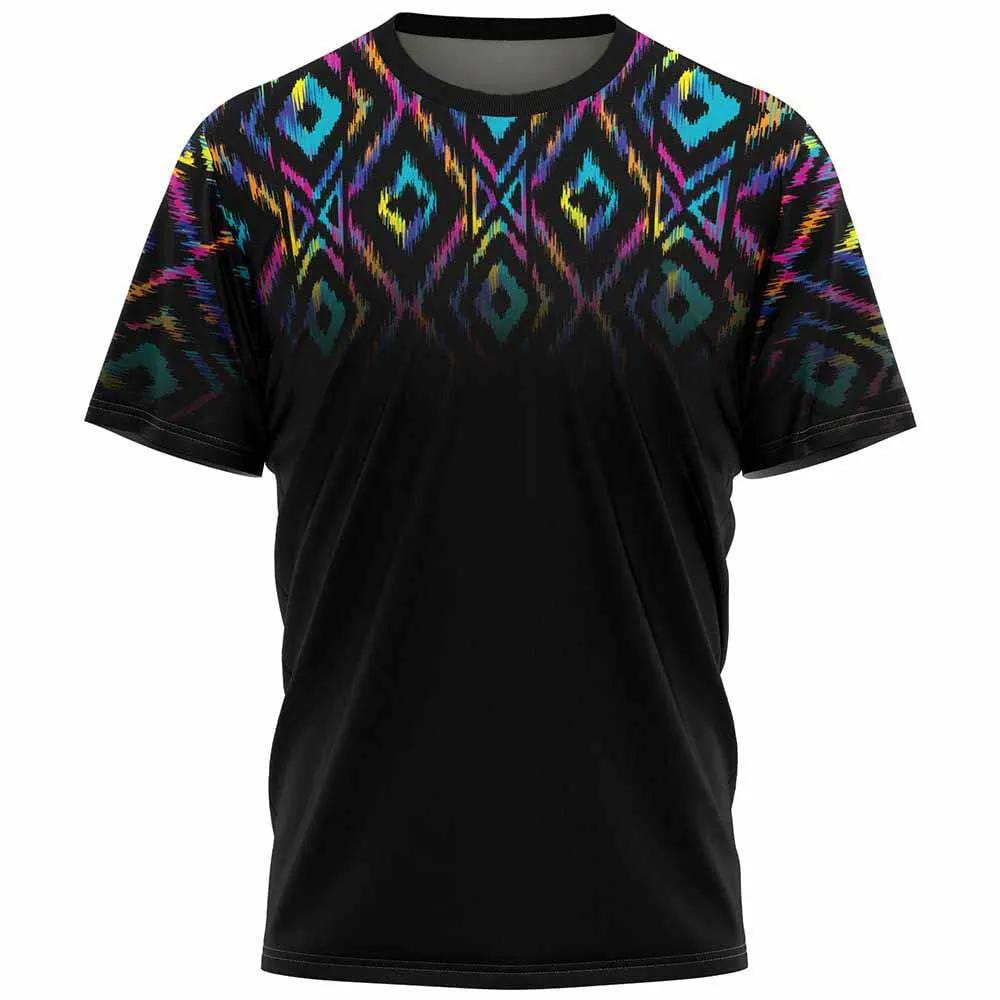 Herrars dashiki 3D-tryckt O-hals kortärmad t-shirt, tribal etnisk streetwear Casual Oversized Tees mode
