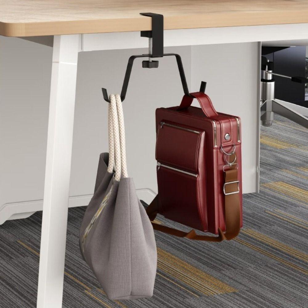 Adjustable Table Desk Hanger Portable Backpack Storage Hook Hanging Bag Hook  for Desk Side