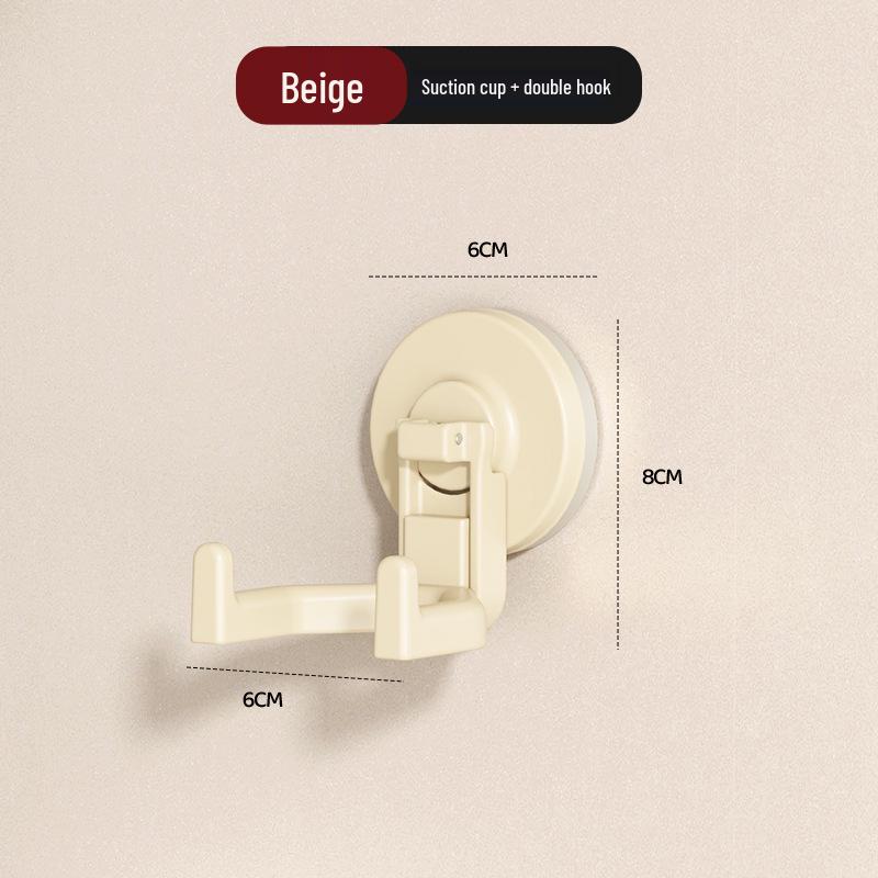 Punch-Free Suction Cup Hook: Traceless Adhesive Kitchen & Bedroom Storage Rack for Pots, Lids, & Utensils