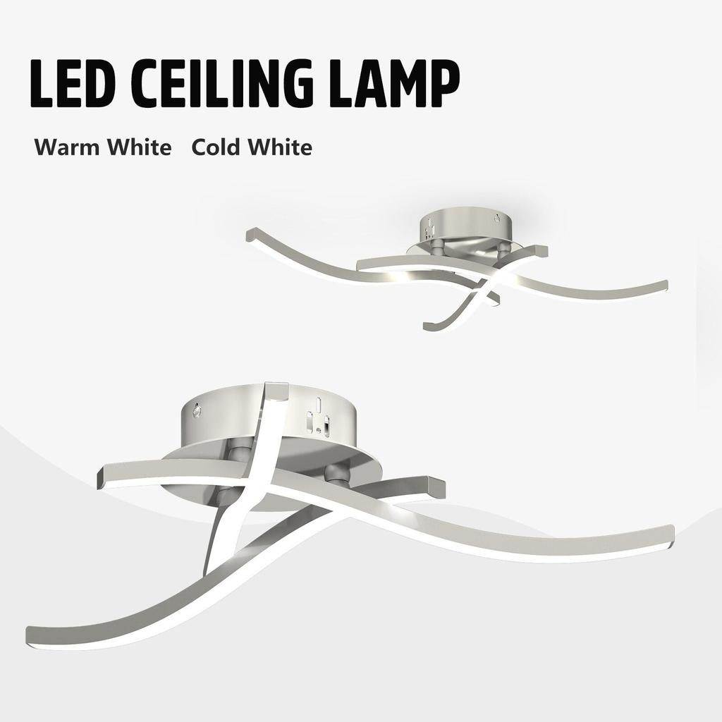 LED Interior Lighting Ceiling Lights 24W Wave Arc Ceiling Lamp For Bedroom Dining Living Home Room