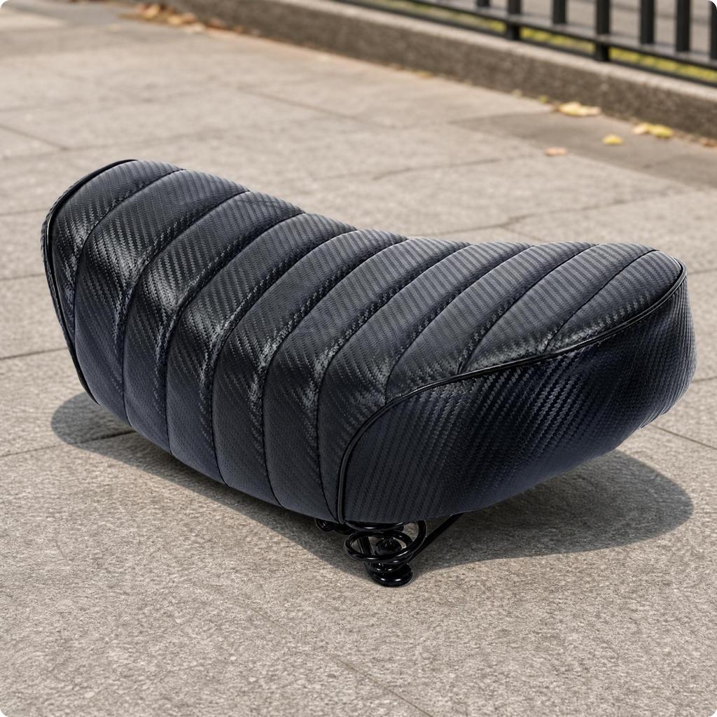 PU Leather Cycle Saddle with Filling Supportive Contoured Electric Seat