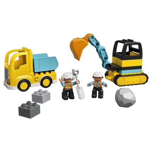LEGO Duplo Truck and Excavator Toys Present Birthday Blocks Educational Christmas Boys Girls Children 1 and a Half Years Old 2 Years Old 4 Years Old I