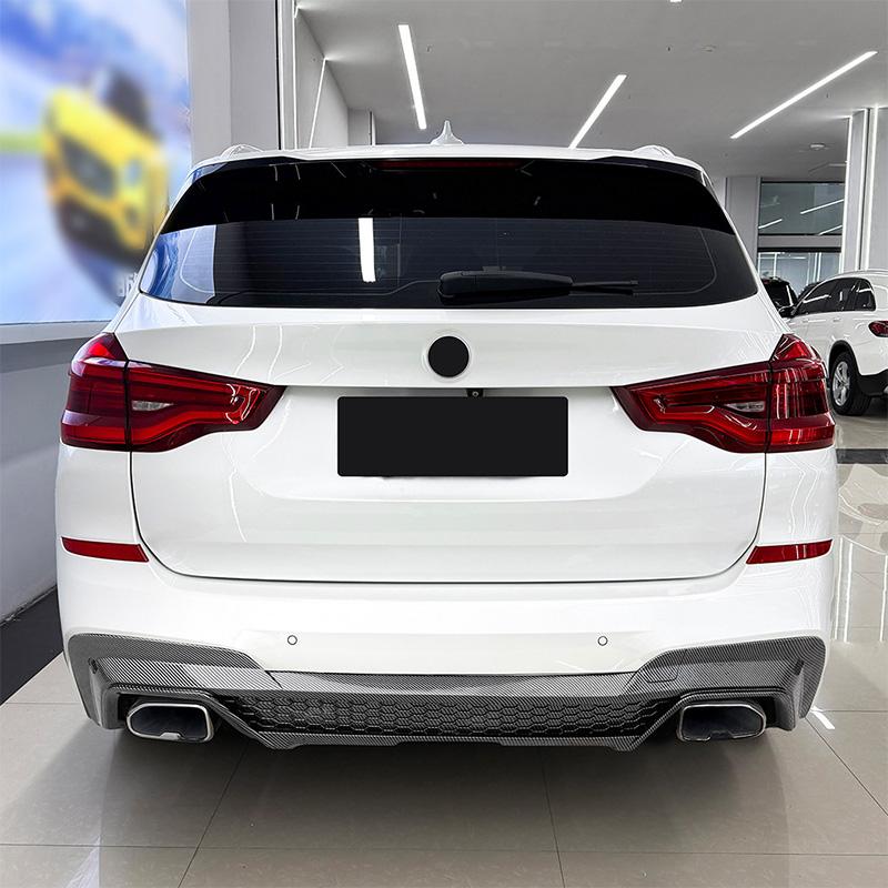 For BMW X3 G01 M Sport 2018-2026 X3M Styke High Quality ABS Car Rear Bumper Lip Spoiler Glossy Black Carbon Fiber Look Body Kit